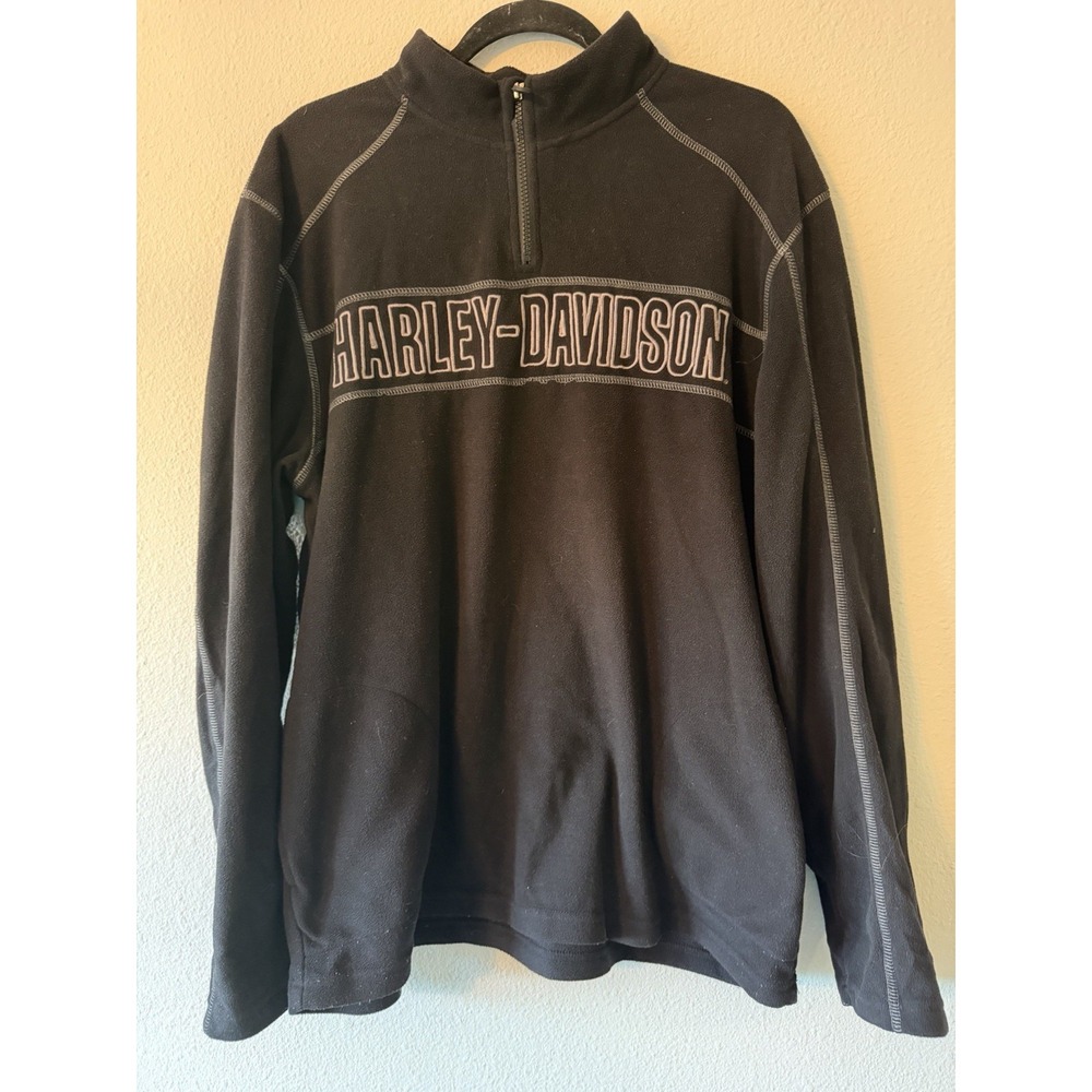 Harley-Davidson Genuine Motorcloths   1/4 Zip Pullover‎ Fleece Size Large